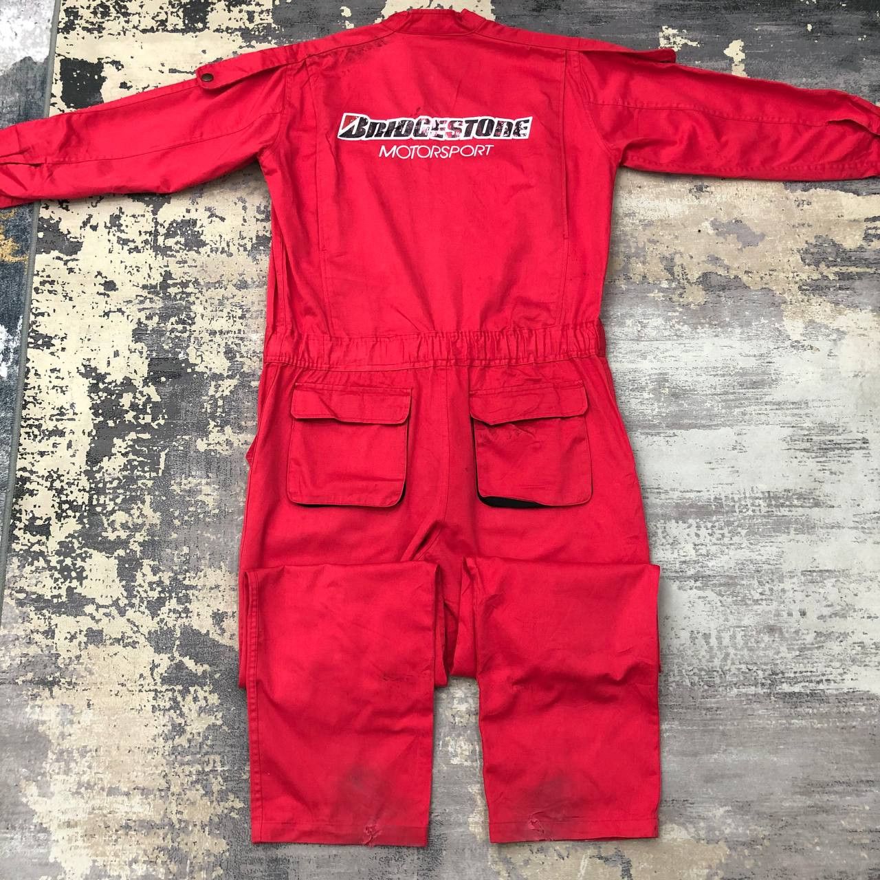 Japanese Brand P694 VTG BRIDGESTONE MOTORSPORT COVERALLS Size US L / EU 52-54 / 3 - 1 Thumbnail