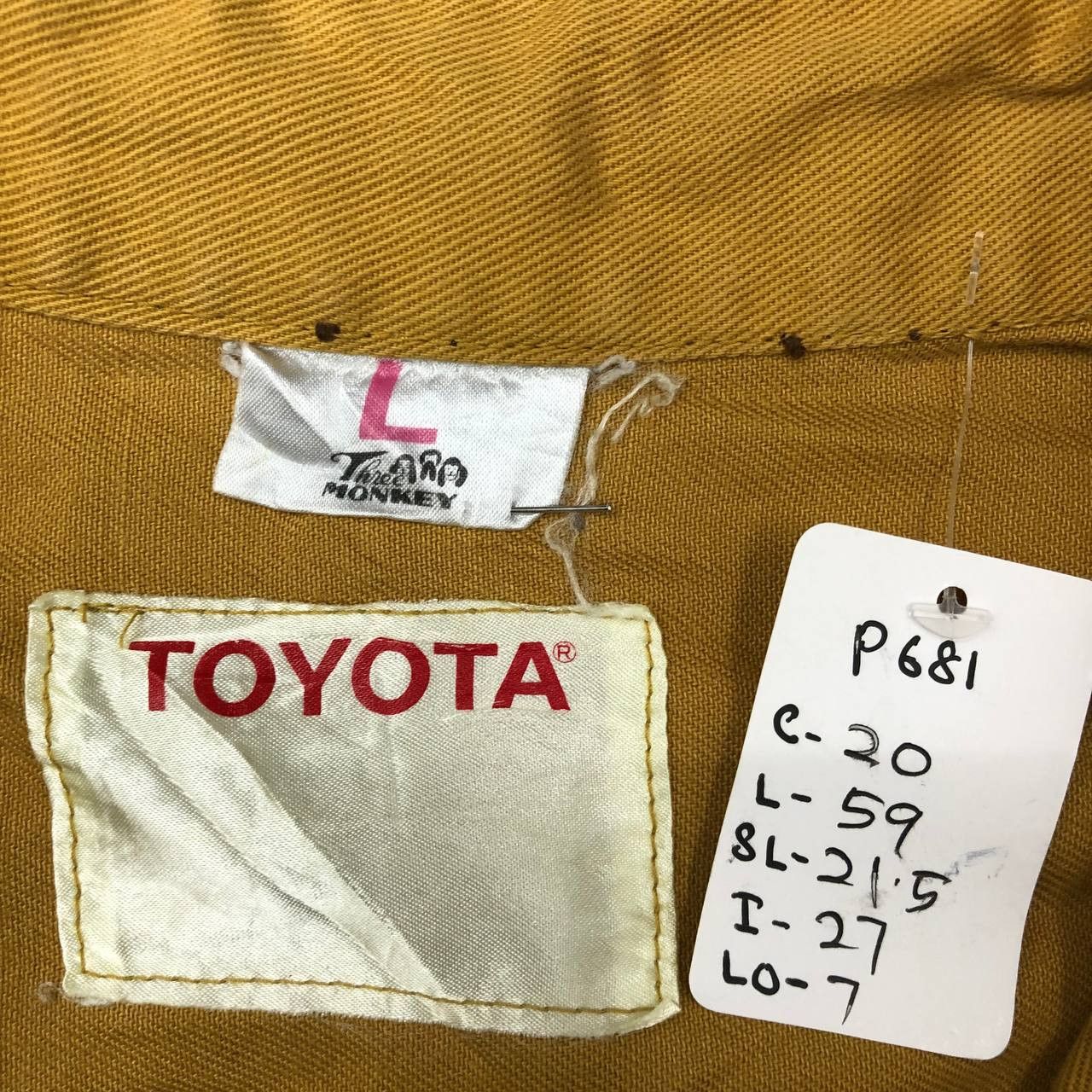 Japanese Brand P681 TOYOTA x THREE MONKEYS COVERALLS Size US M / EU 48-50 / 2 - 11 Thumbnail