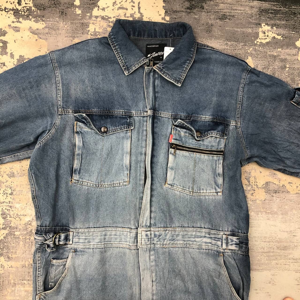 Japanese Brand × Toyo Enterprises P680 JATEX WORK TOYO DISTRESSED CARGO DENIM COVERALLS Size US XL / EU 56 / 4 - 4 Thumbnail