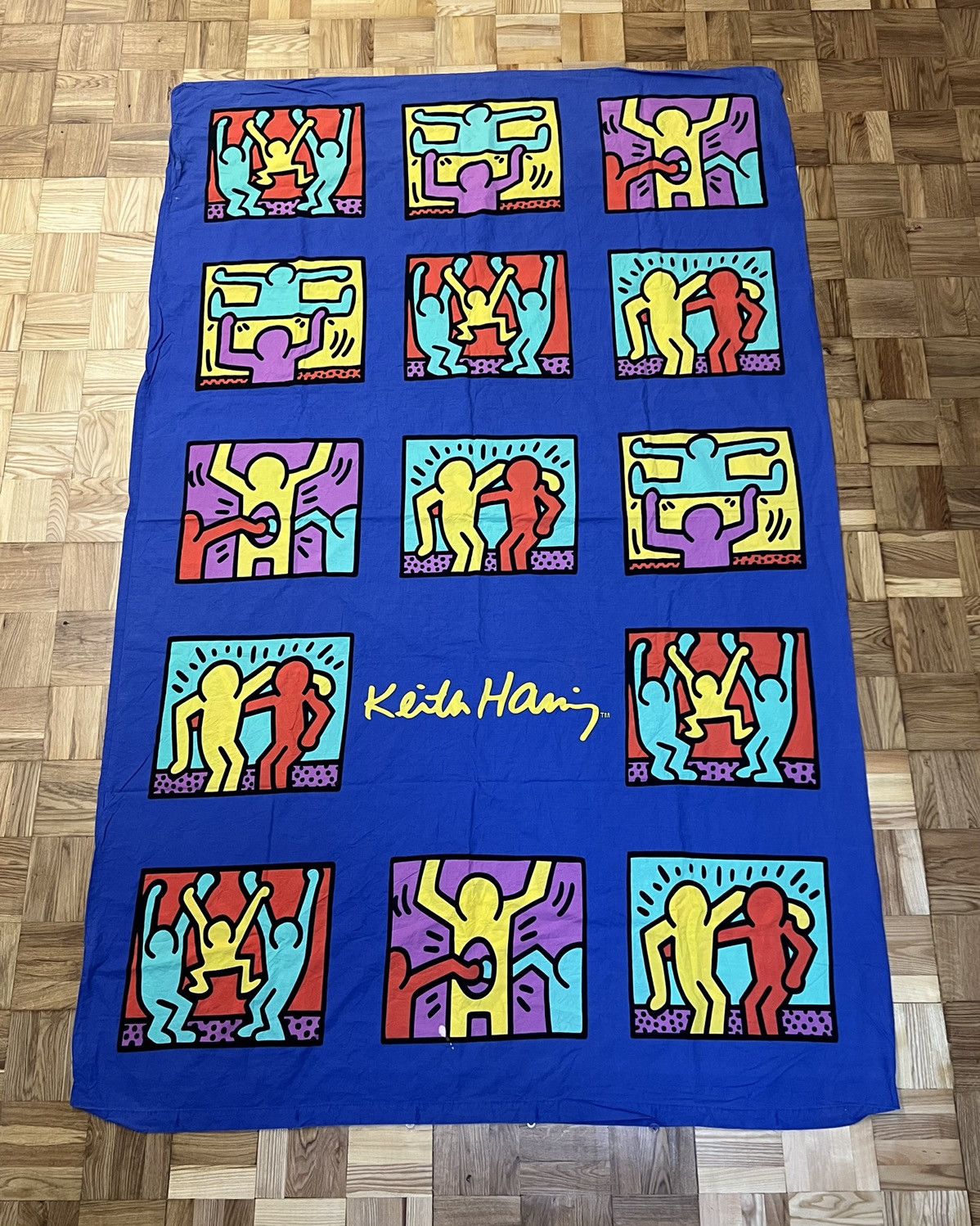 Keith Haring vintage duvet cover