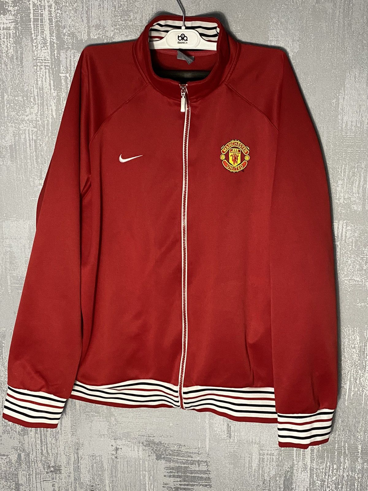 Nike × Vintage Vintage Manchester United Nike Jacket Track Red Size US XXL / EU 58 / 5 - 1 Thumbnail