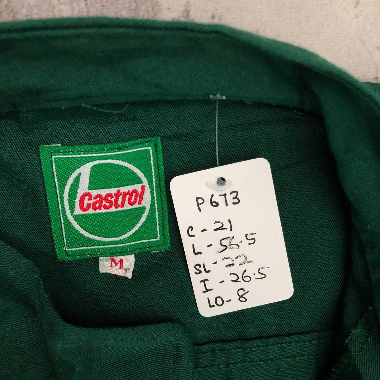 Japanese Brand P673 CASTROL OIL RACING UNIFORM COVERALLS Size US M / EU 48-50 / 2 - 8 Thumbnail