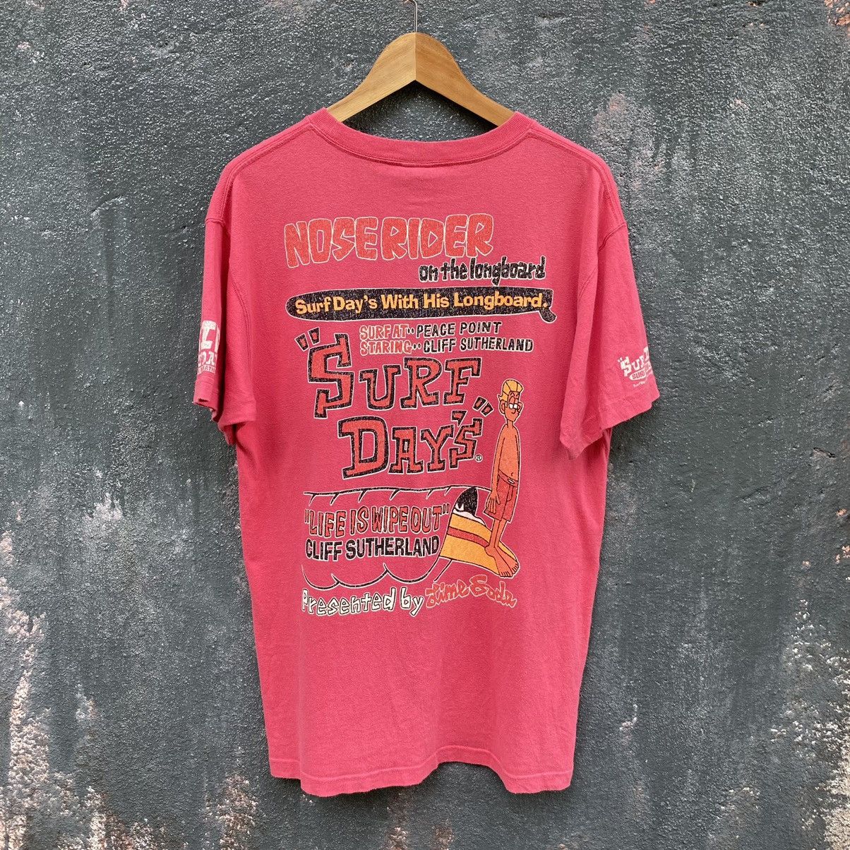 Vintage Vintage Faded Y2K Surf Days Nose Rider Longboard Tee Size US L / EU 52-54 / 3 - 1 Thumbnail