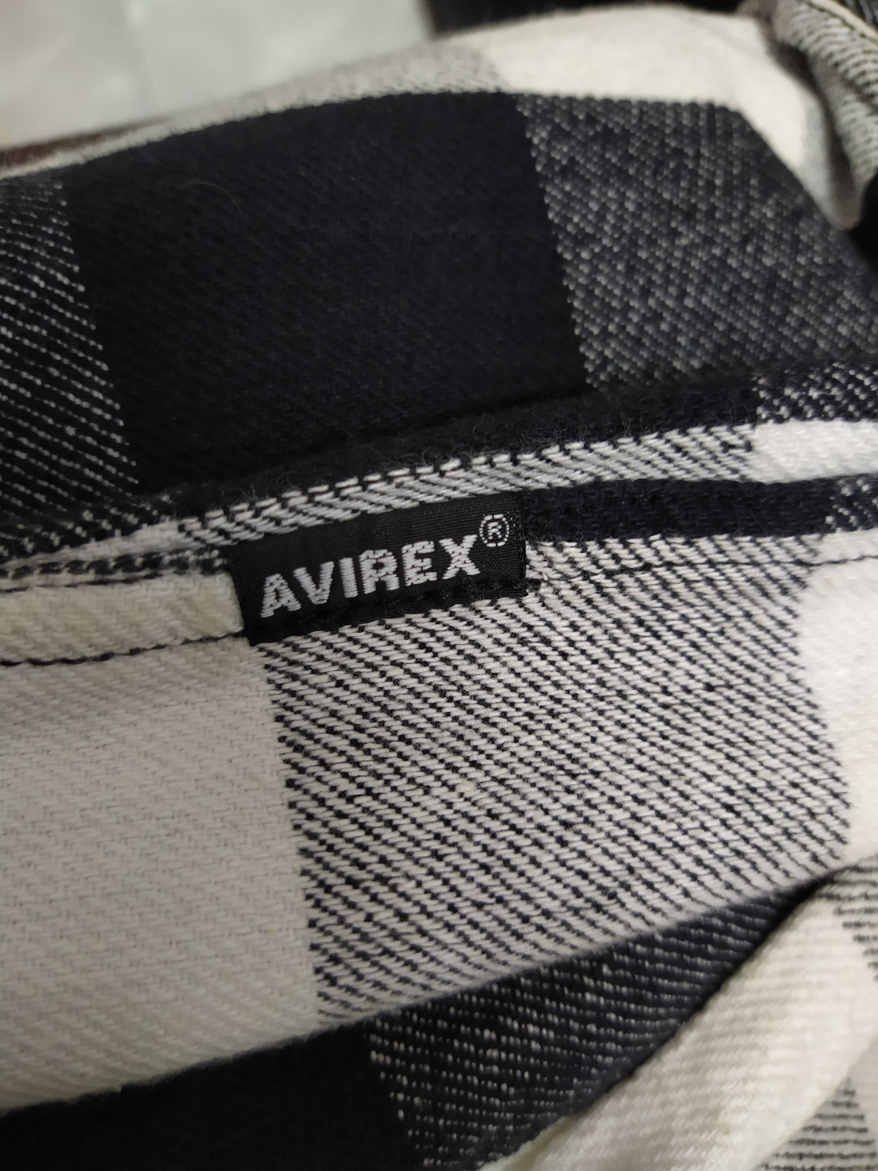 Avirex AVIREX FLANNEL CHECKERS BLACK WHITE TARTAN (B449) Size US M / EU 48-50 / 2 - 11 Thumbnail