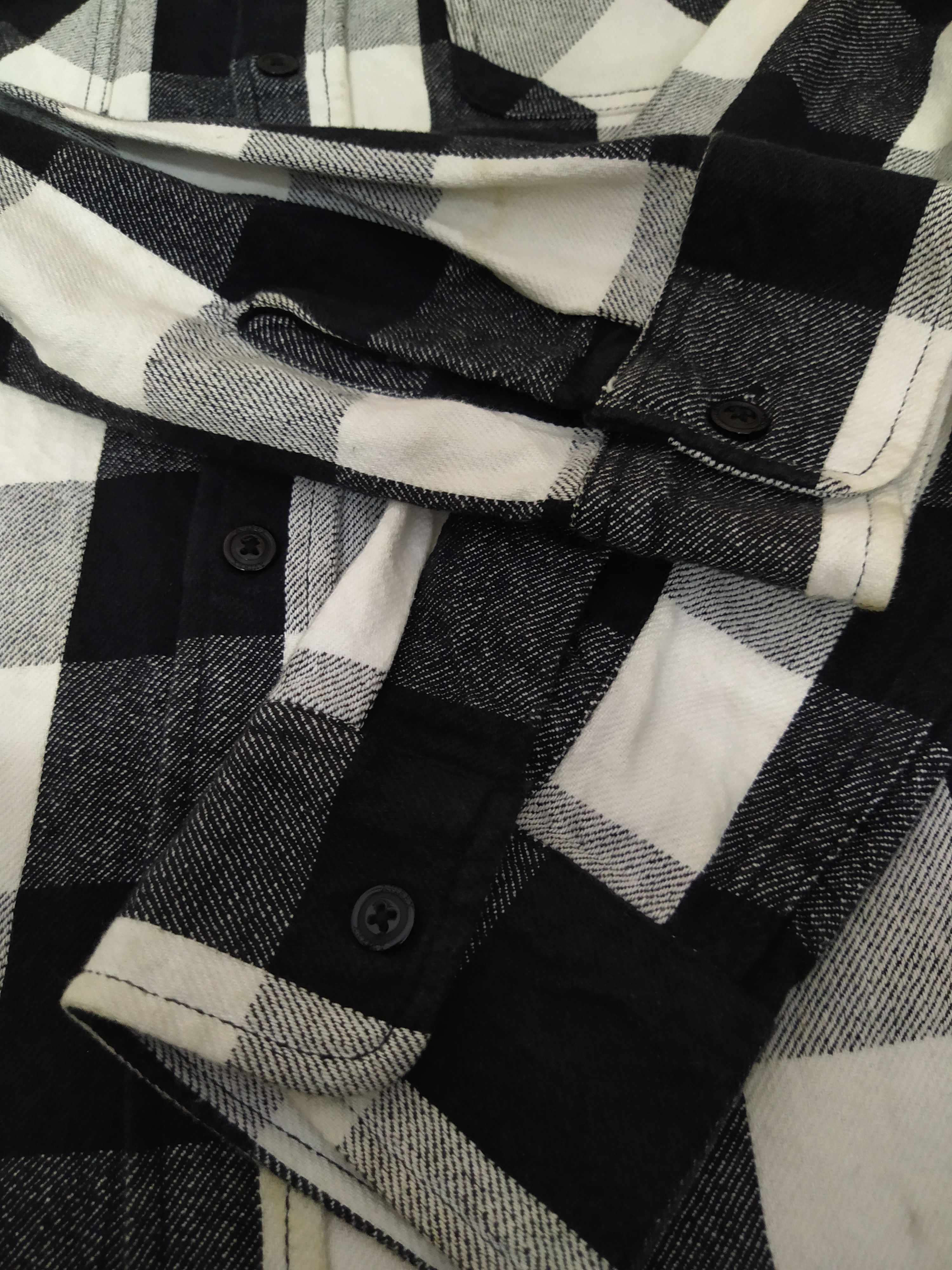 Avirex AVIREX FLANNEL CHECKERS BLACK WHITE TARTAN (B449) Size US M / EU 48-50 / 2 - 4 Thumbnail