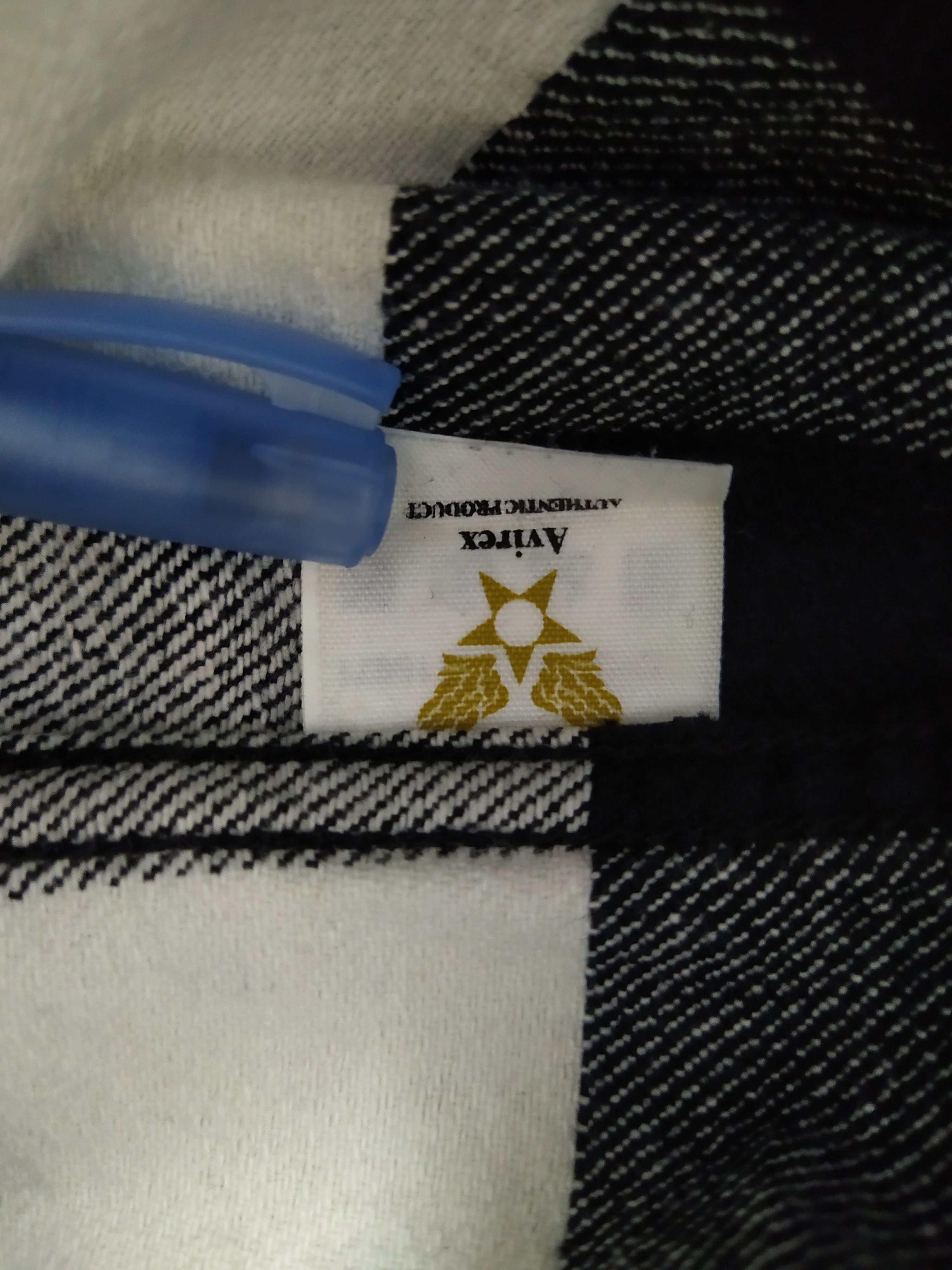 Avirex AVIREX FLANNEL CHECKERS BLACK WHITE TARTAN (B449) Size US M / EU 48-50 / 2 - 8 Thumbnail
