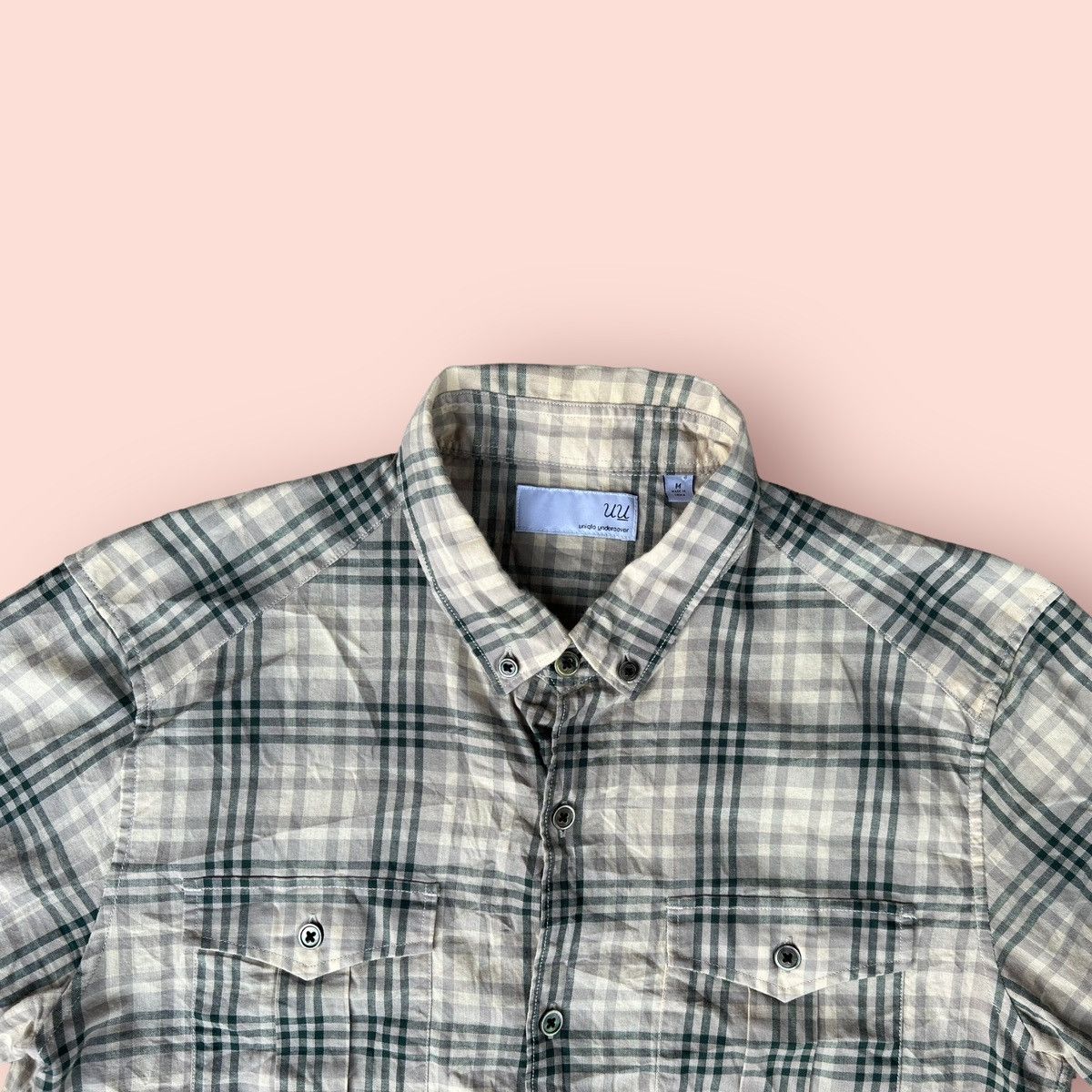 Jun Takahashi UNDERCOVER X UNIQLO PLAID BUTTON UP SHIRT Size US M / EU 48-50 / 2 - 2 Thumbnail
