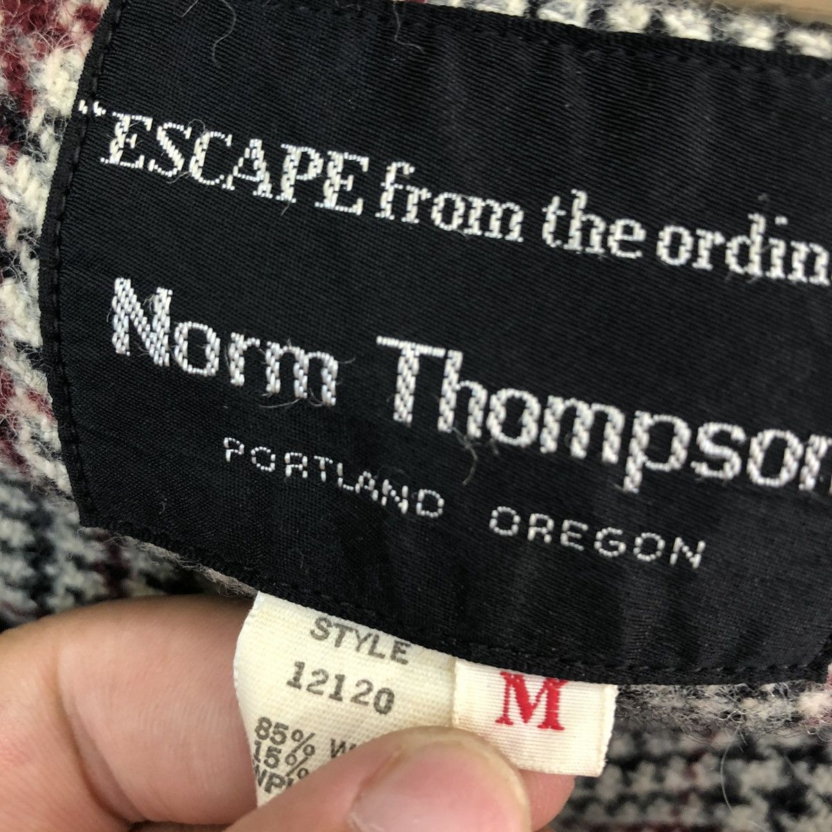 Japanese Brand VINTAGE WOOL JACKET NORM THOMPSON TARTAN DESIGN Size US M / EU 48-50 / 2 - 12 Thumbnail