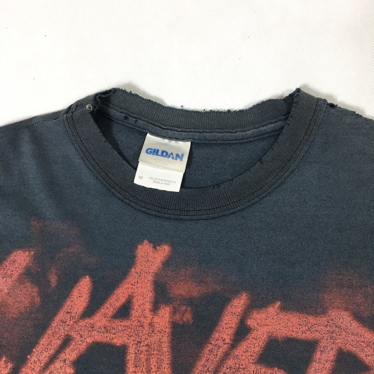 Band Tees Slayer Tour Distressed Metal Shirt Size US M / EU 48-50 / 2 - 2 Thumbnail