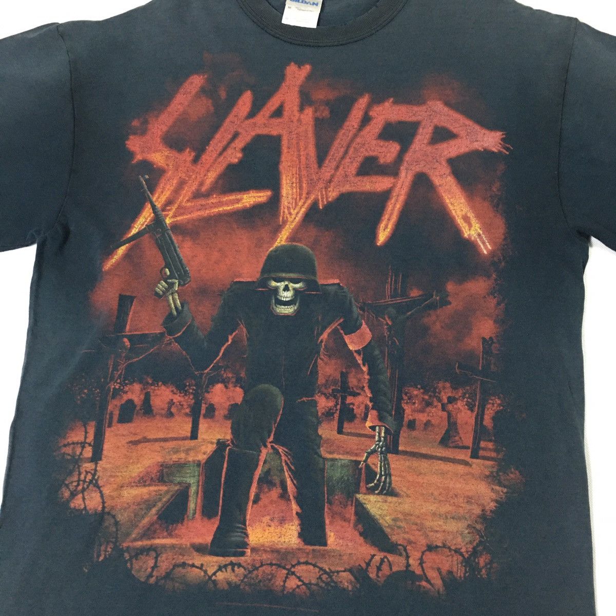 Band Tees Slayer Tour Distressed Metal Shirt Size US M / EU 48-50 / 2 - 7 Thumbnail