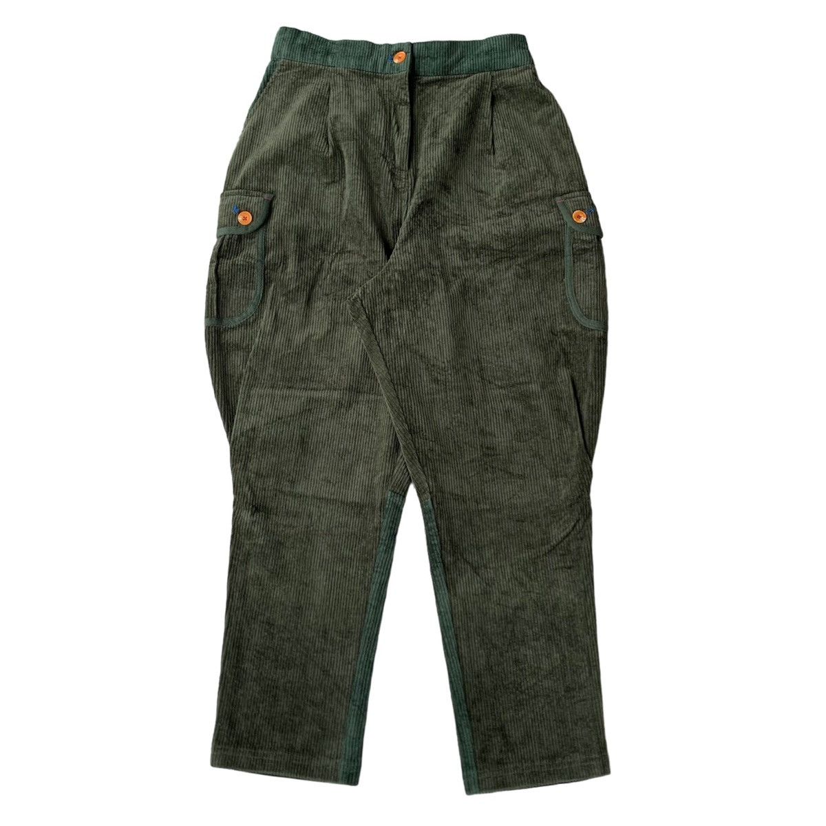image of Kansai Yamamoto Clown Corduroy Pants Size Large in Green, Men's