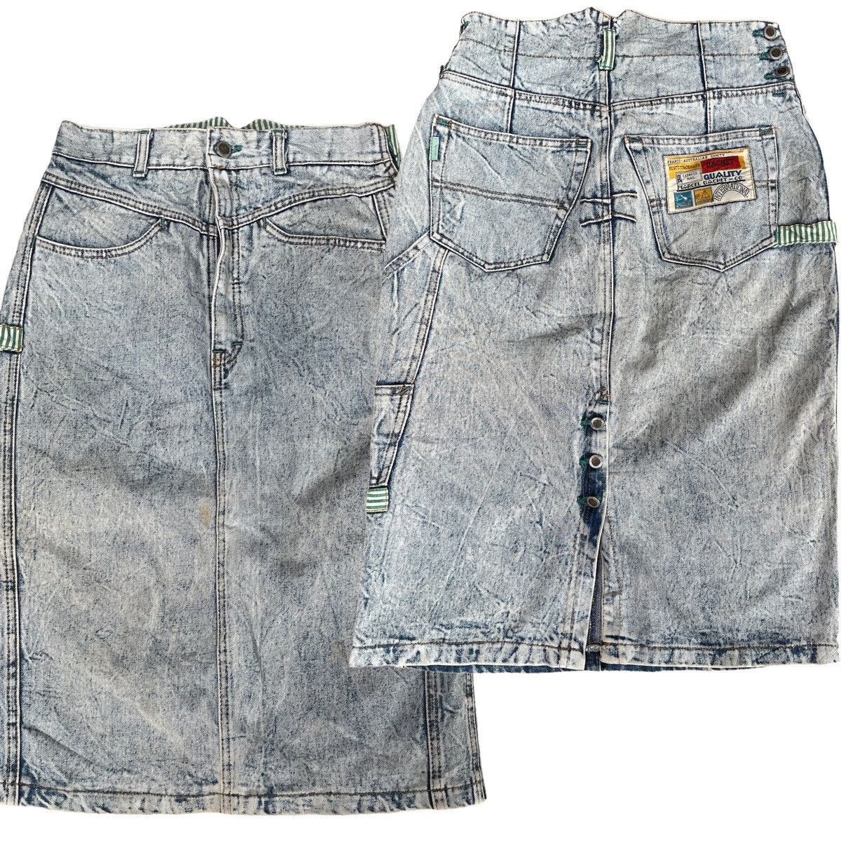Other Marcel Dachet Acid Wash Skirt Australia Made Acid Wash Skirt Size 27" / US 4 / IT 40 - 1 Thumbnail
