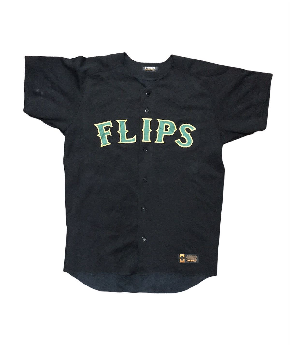 Descente × Vintage Flips spellout button up baseball shirt by descente Size US L / EU 52-54 / 3 - 1 Thumbnail