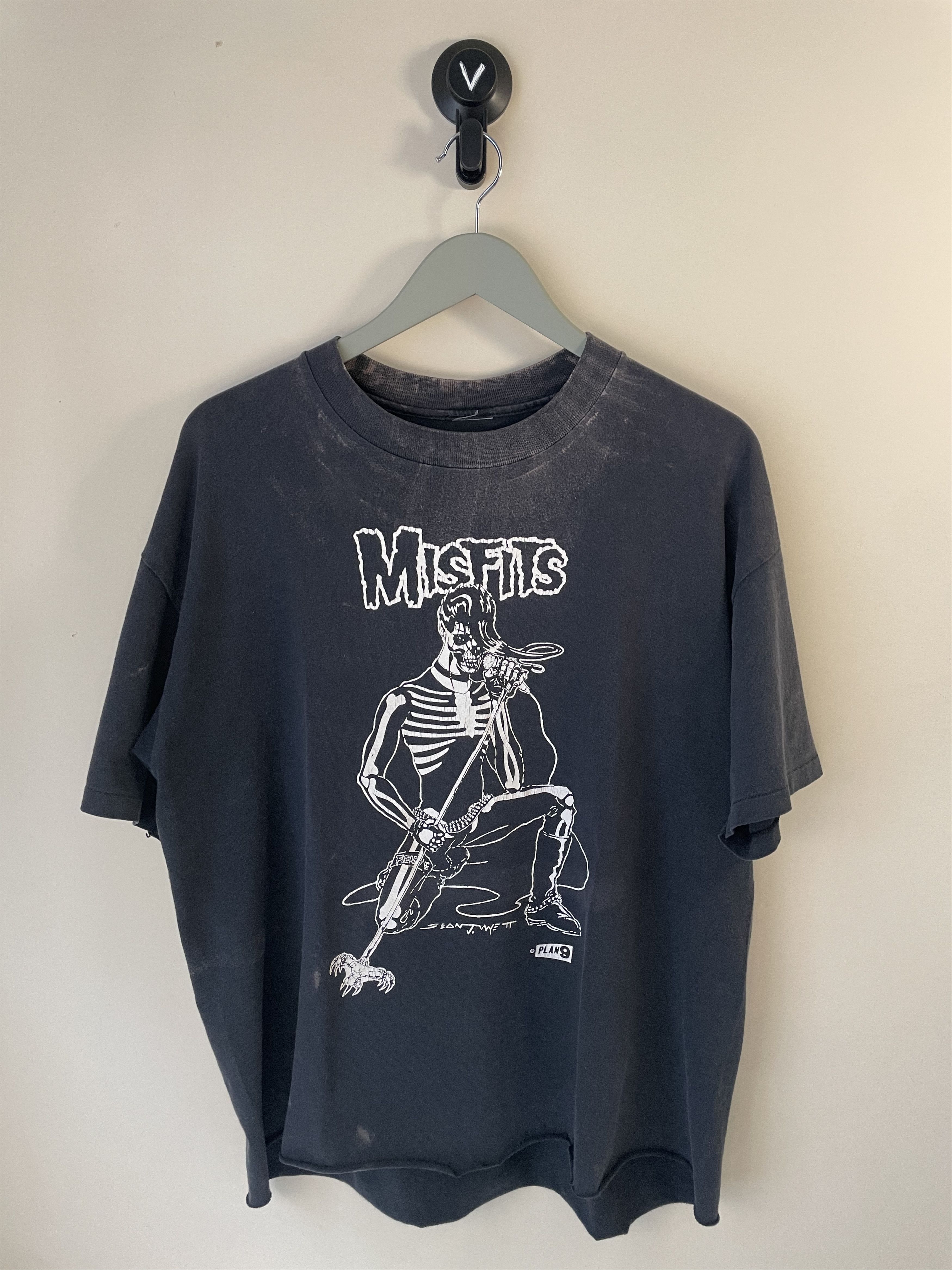 T-shirt Plan 9 Records – Misfits, Samhain, Motif Punk Rock, Coton, Marque Gildan