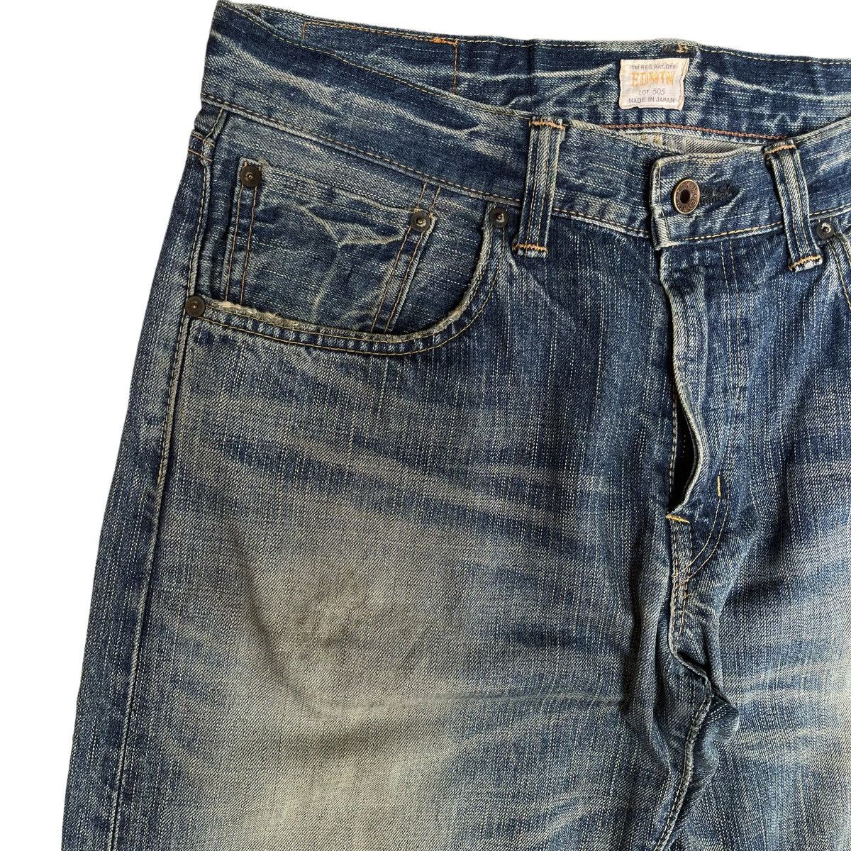 Edwin Vintage Edwin 505 Selvedge Denim Jeans Distressed Jeans 32 Size US 32 / EU 48 - 5 Thumbnail