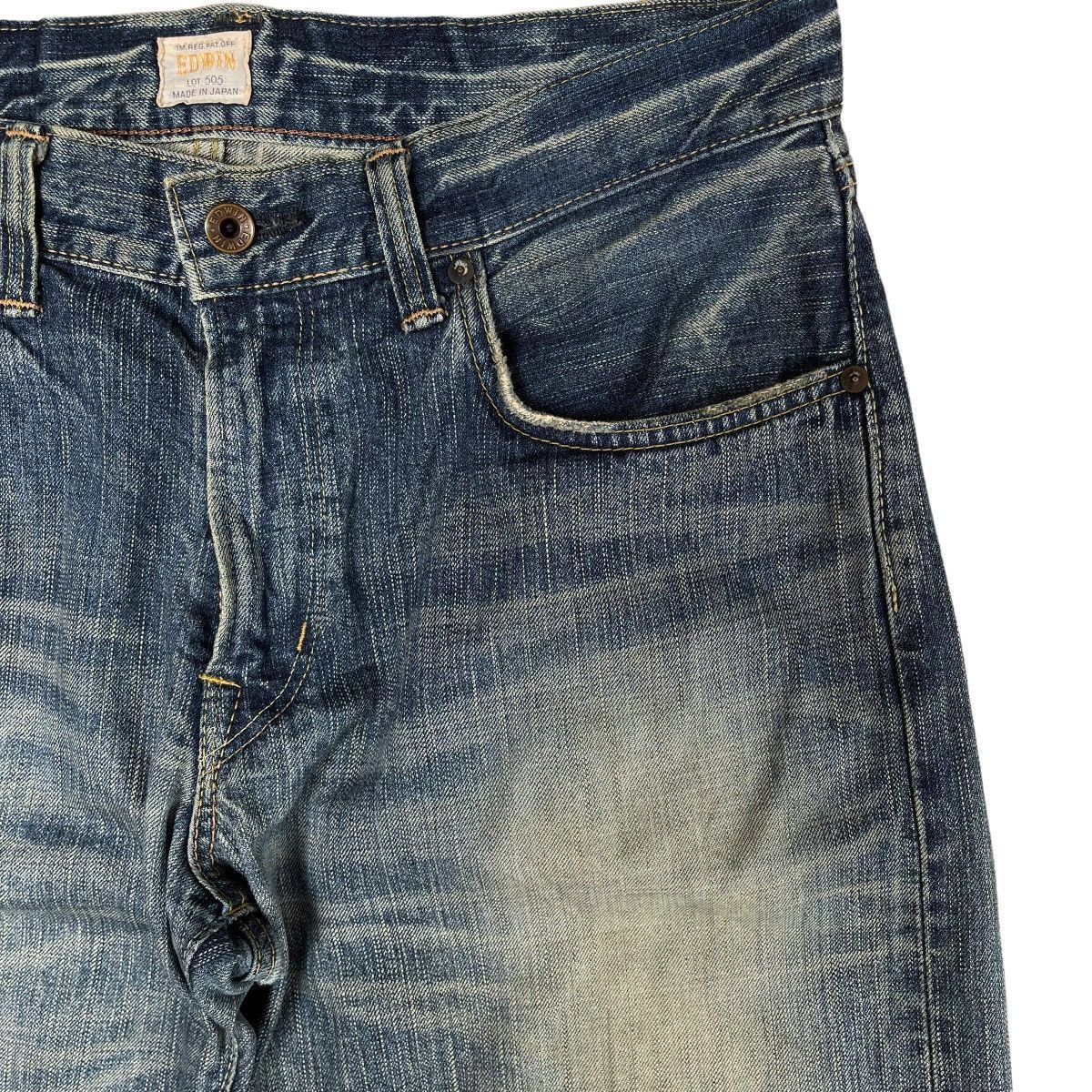 Edwin Vintage Edwin 505 Selvedge Denim Jeans Distressed Jeans 32 Size US 32 / EU 48 - 4 Thumbnail