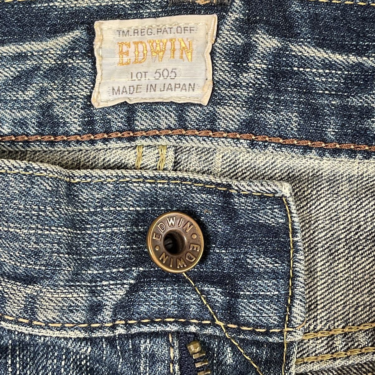 Edwin Vintage Edwin 505 Selvedge Denim Jeans Distressed Jeans 32 Size US 32 / EU 48 - 6 Thumbnail