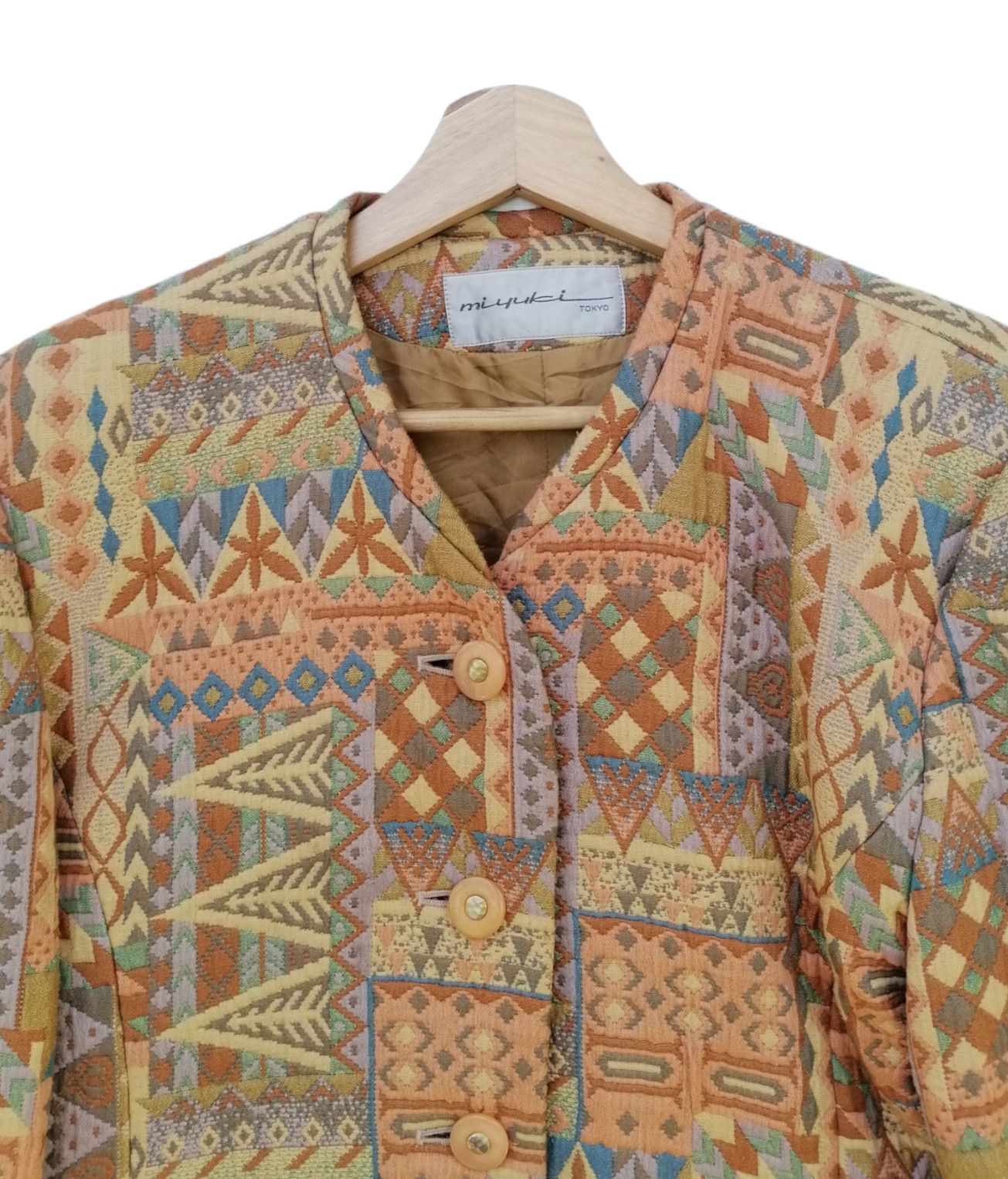 Japanese Brand Vintage MIYUKI TOKYO Native Design Coats Size L / US 10 / IT 46 - 2 Thumbnail