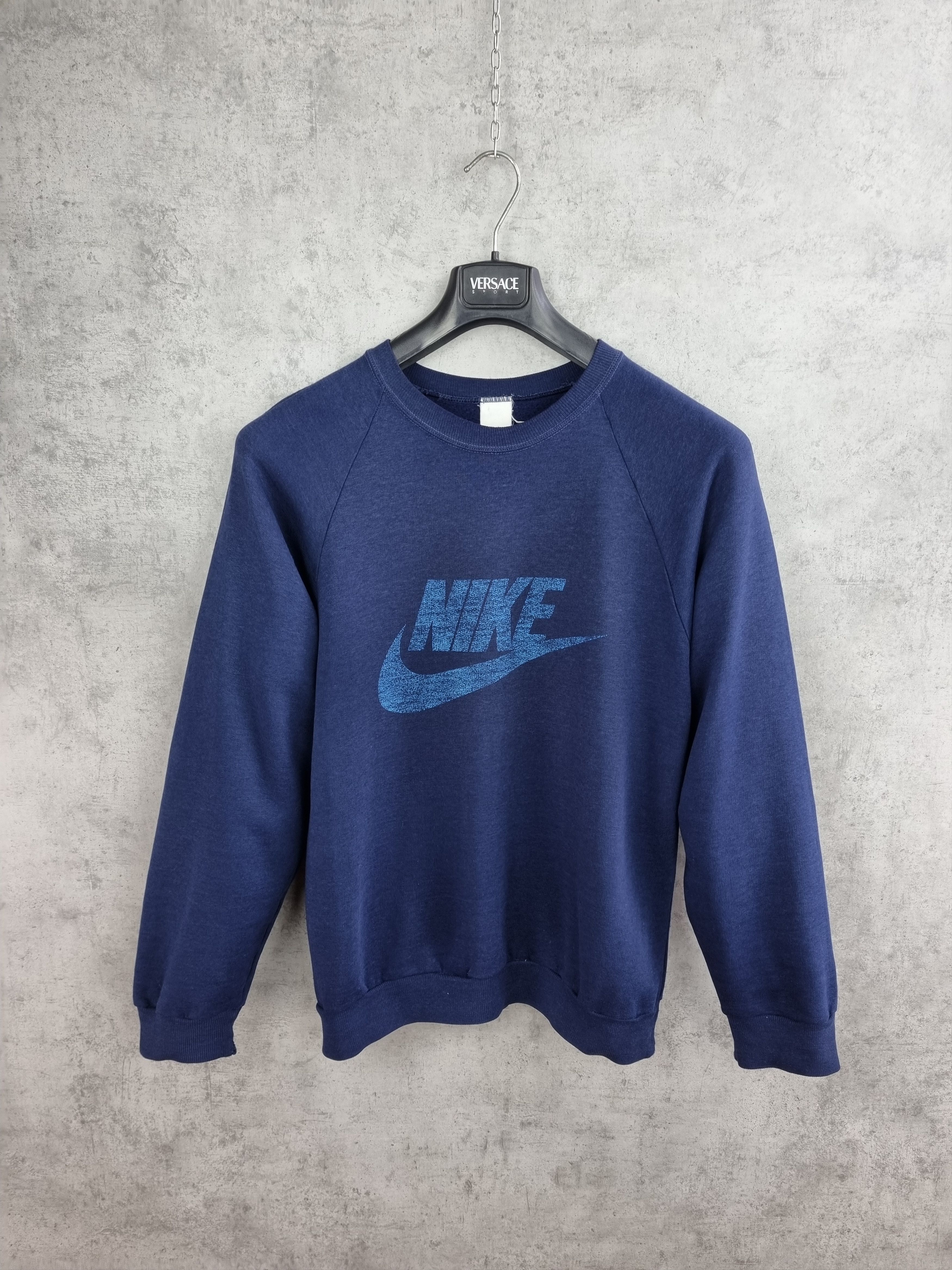 Nike × Vintage 80s NIKE Thrashed Washed Logo Faded Sweatshirt Size US M / EU 48-50 / 2 - 1 Thumbnail