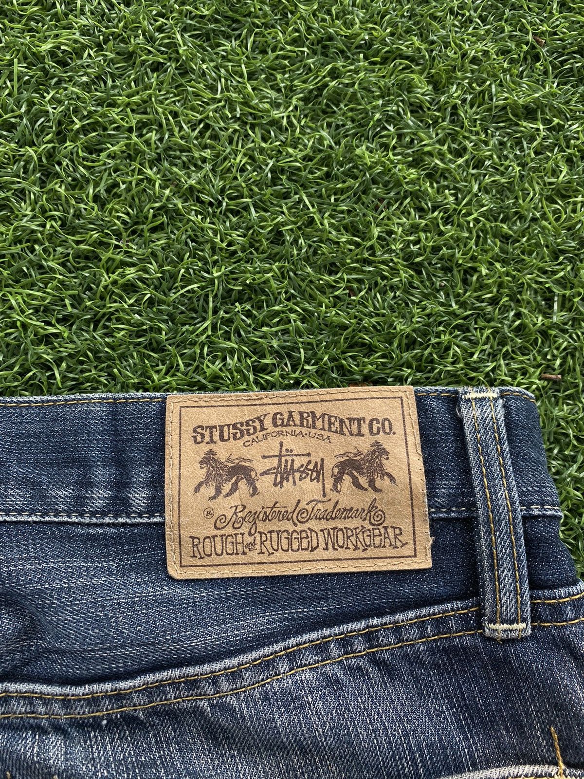 Stussy × Vintage STUSSY DENIM EMBROIDERED CROWN LOGO Size US 34 / EU 50 - 5 Thumbnail