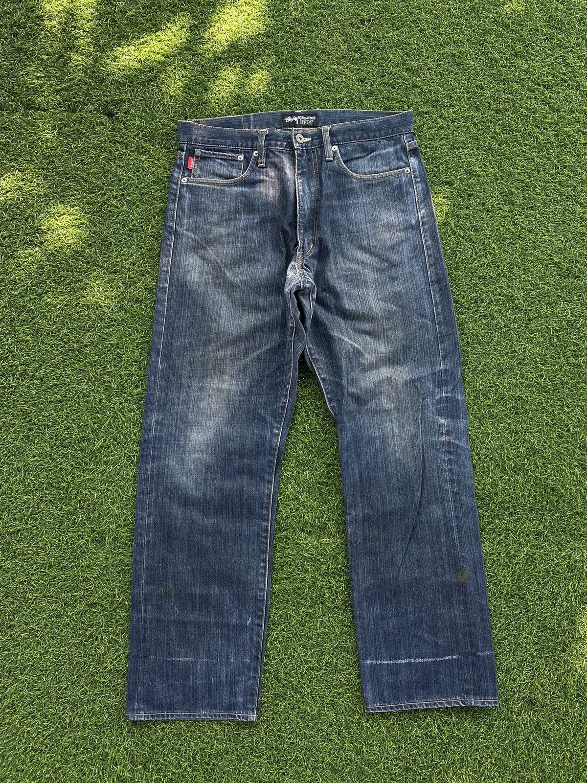 Stussy × Vintage STUSSY DENIM EMBROIDERED CROWN LOGO Size US 34 / EU 50 - 6 Thumbnail