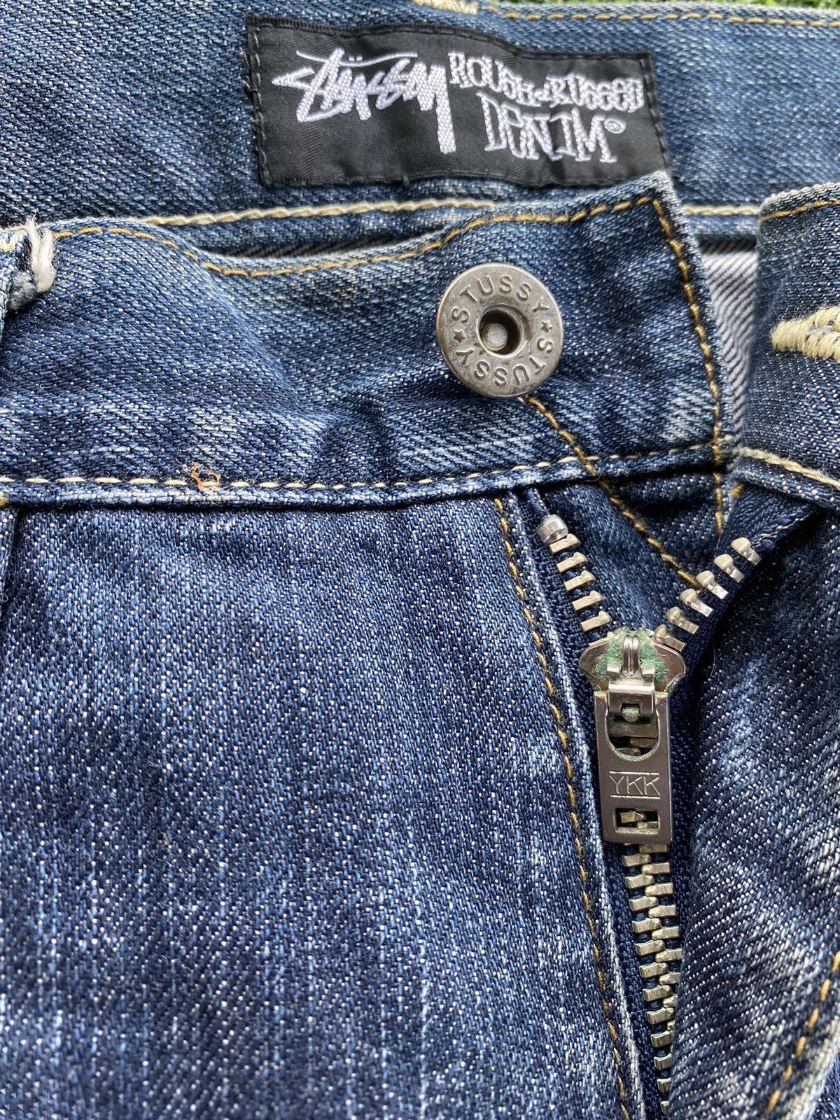 Stussy × Vintage STUSSY DENIM EMBROIDERED CROWN LOGO Size US 34 / EU 50 - 9 Thumbnail