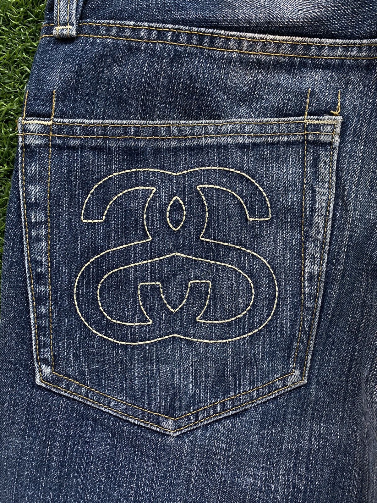 Stussy × Vintage STUSSY DENIM EMBROIDERED CROWN LOGO Size US 34 / EU 50 - 4 Thumbnail