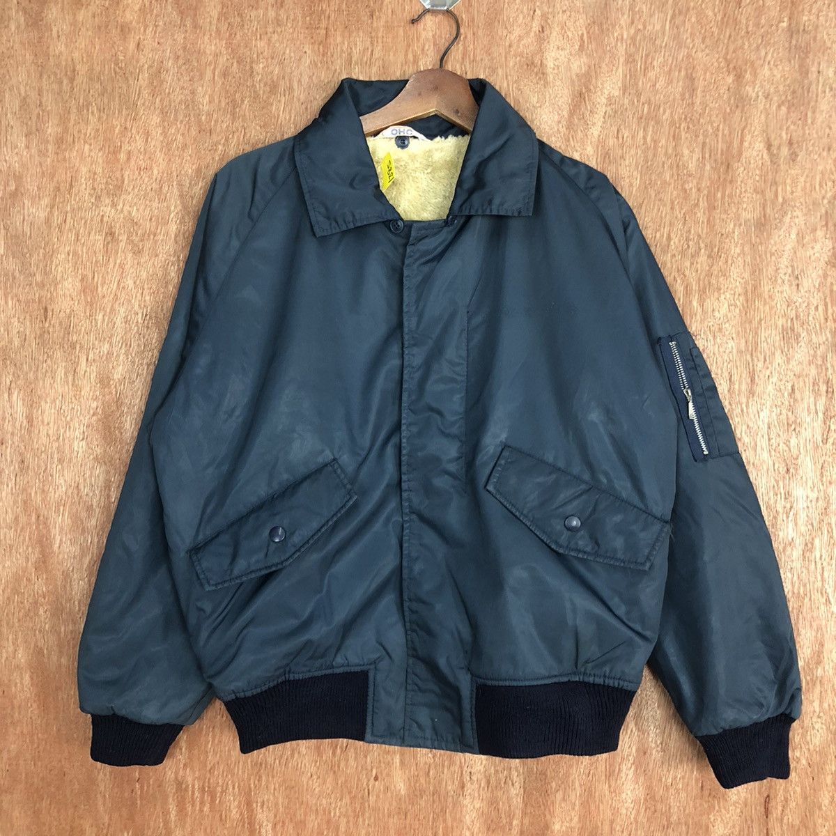 DLL 1990s Vintage OHC MA‑1 Bomber flight Jacket #1385