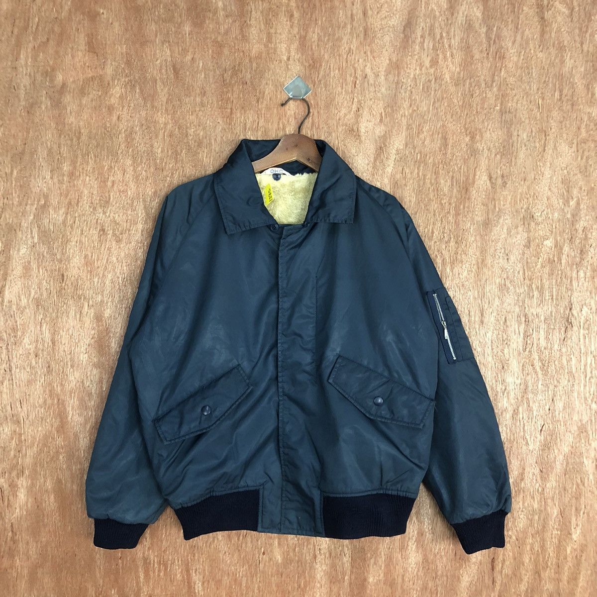 DLL 1990s Vintage OHC MA‑1 Bomber flight Jacket #1385