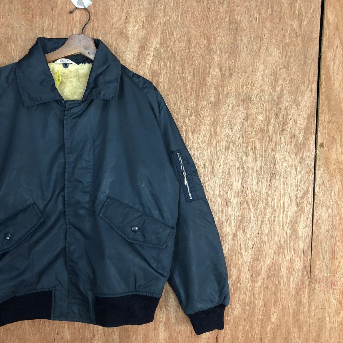 DLL 1990s Vintage OHC MA‑1 Bomber flight Jacket #1385