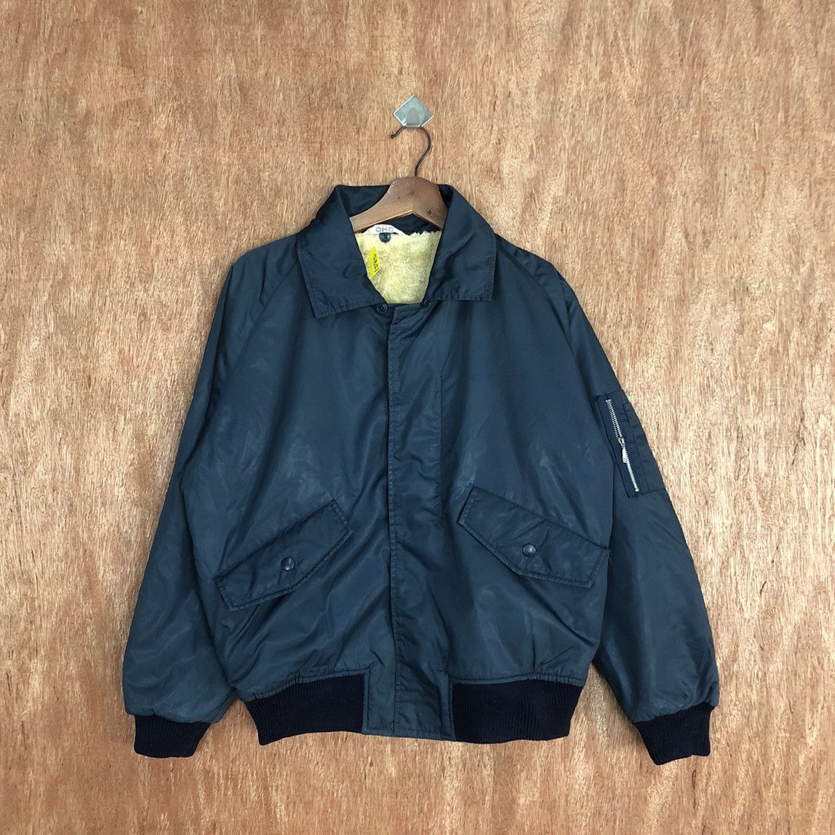 DLL 1990s Vintage OHC MA‑1 Bomber flight Jacket #1385