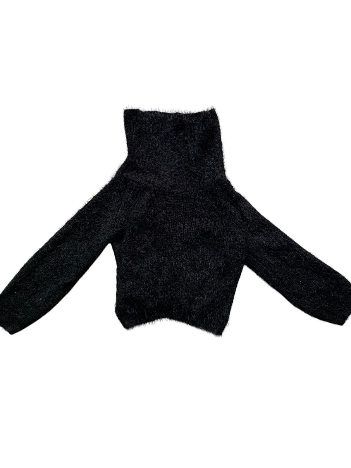 Japanese Brand × Yohji Yamamoto Yohji design Mohair Fur Spray Premium Cropped Mask Sweater Size US L / EU 52-54 / 3 - 2 Thumbnail