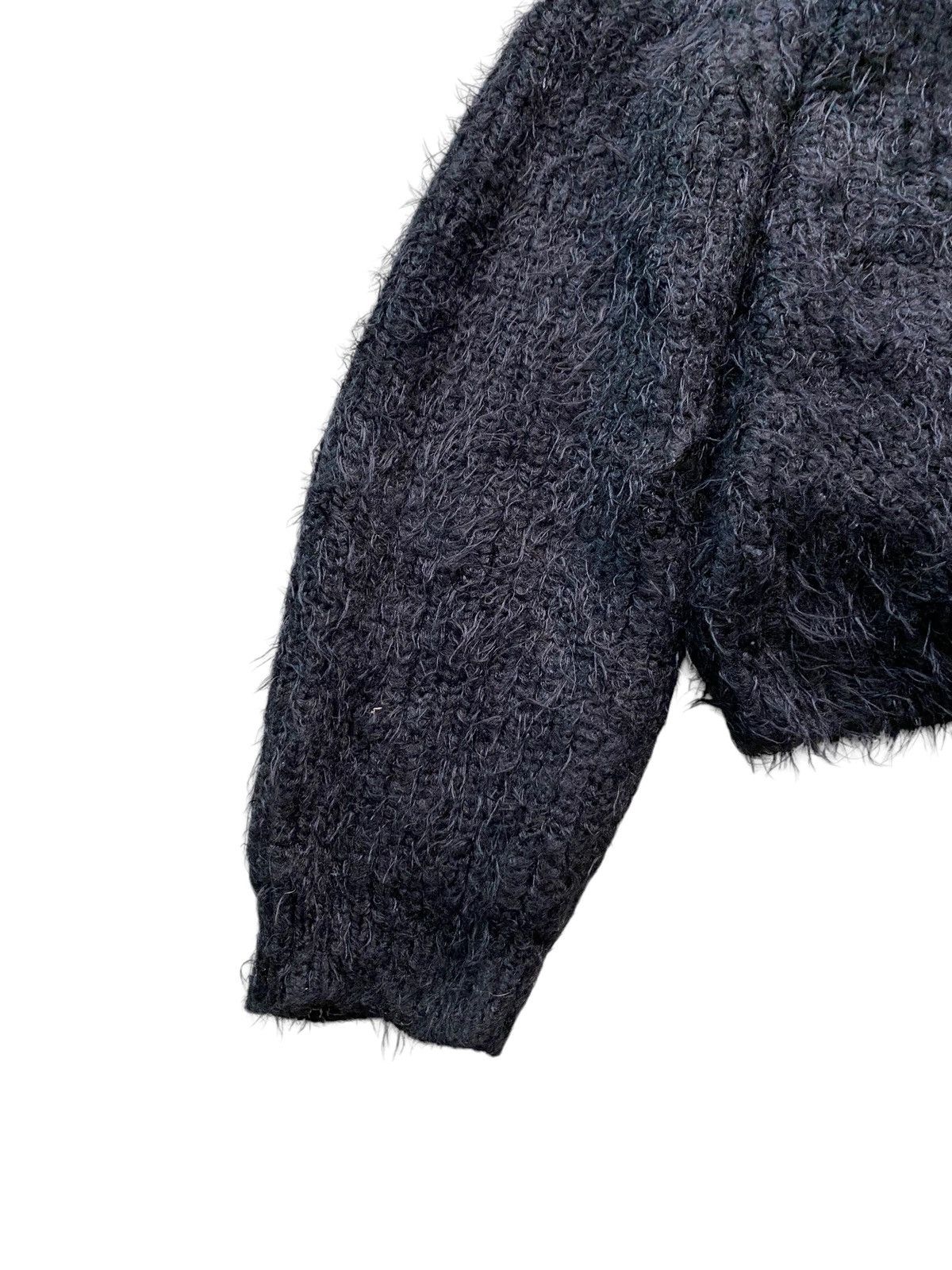 Japanese Brand × Yohji Yamamoto Yohji design Mohair Fur Spray Premium Cropped Mask Sweater Size US L / EU 52-54 / 3 - 7 Thumbnail