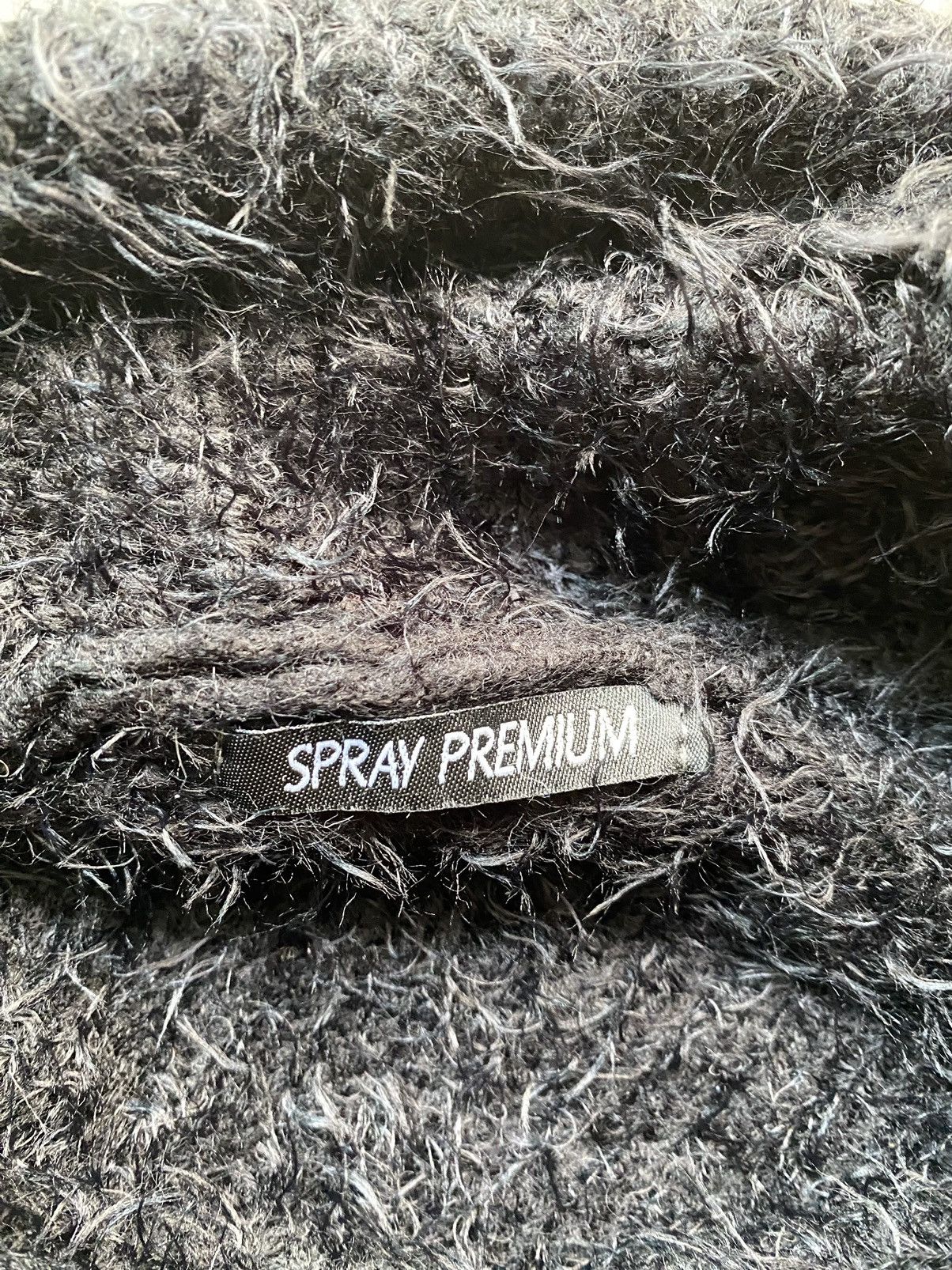 Japanese Brand × Yohji Yamamoto Yohji design Mohair Fur Spray Premium Cropped Mask Sweater Size US L / EU 52-54 / 3 - 12 Thumbnail