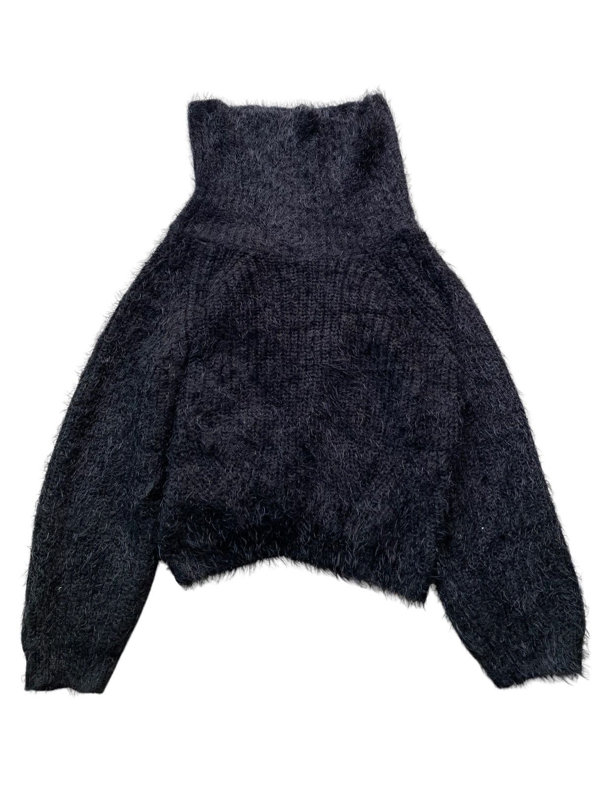 Japanese Brand × Yohji Yamamoto Yohji design Mohair Fur Spray Premium Cropped Mask Sweater Size US L / EU 52-54 / 3 - 1 Thumbnail