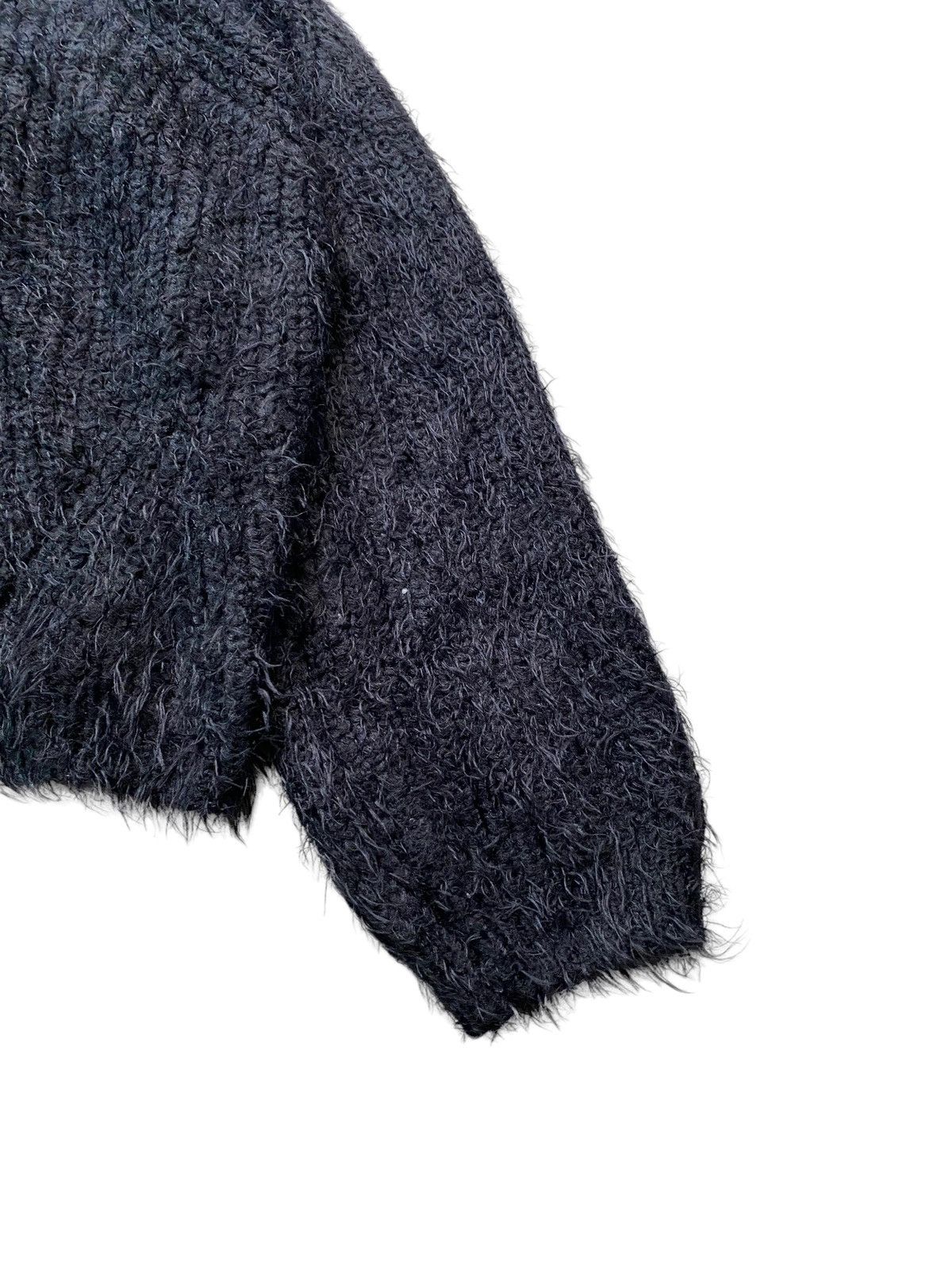 Japanese Brand × Yohji Yamamoto Yohji design Mohair Fur Spray Premium Cropped Mask Sweater Size US L / EU 52-54 / 3 - 8 Thumbnail