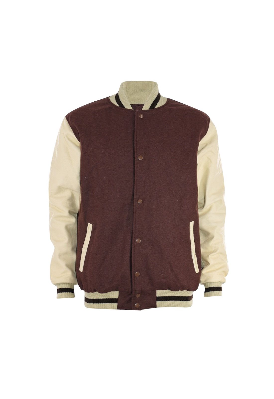 Vintage Varsity Jacket Chocolate Brown Size US XL / EU 56 / 4 - 2 Thumbnail