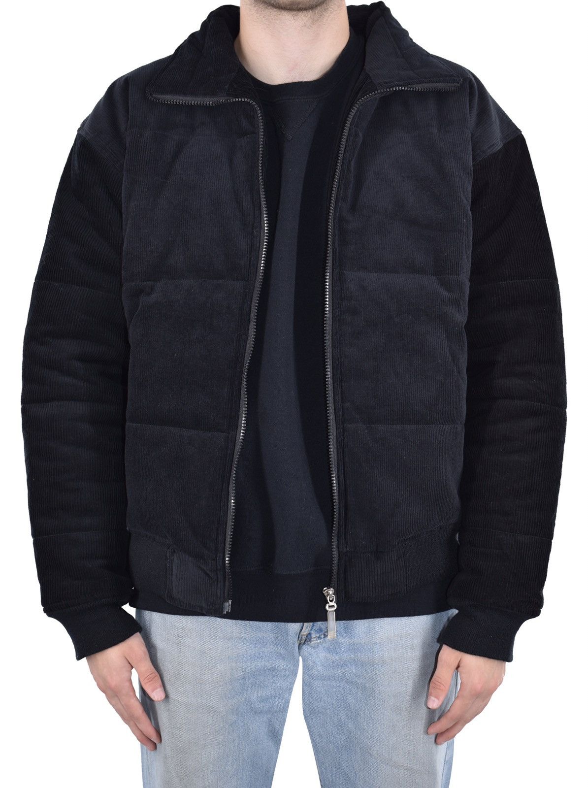 Vintage Corduroy Puffer Jacket Black Size US M / EU 48-50 / 2 - 1 Thumbnail