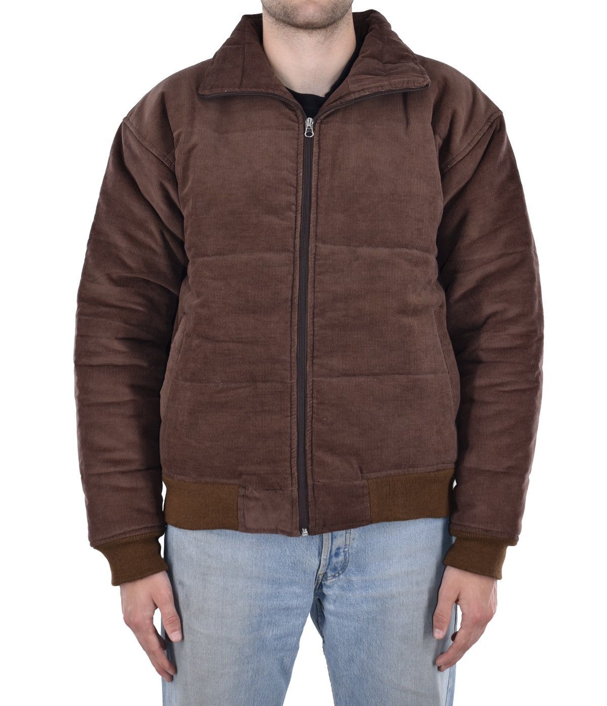 Vintage Corduroy Puffer Jacket Mocha Size US M / EU 48-50 / 2 - 1 Thumbnail