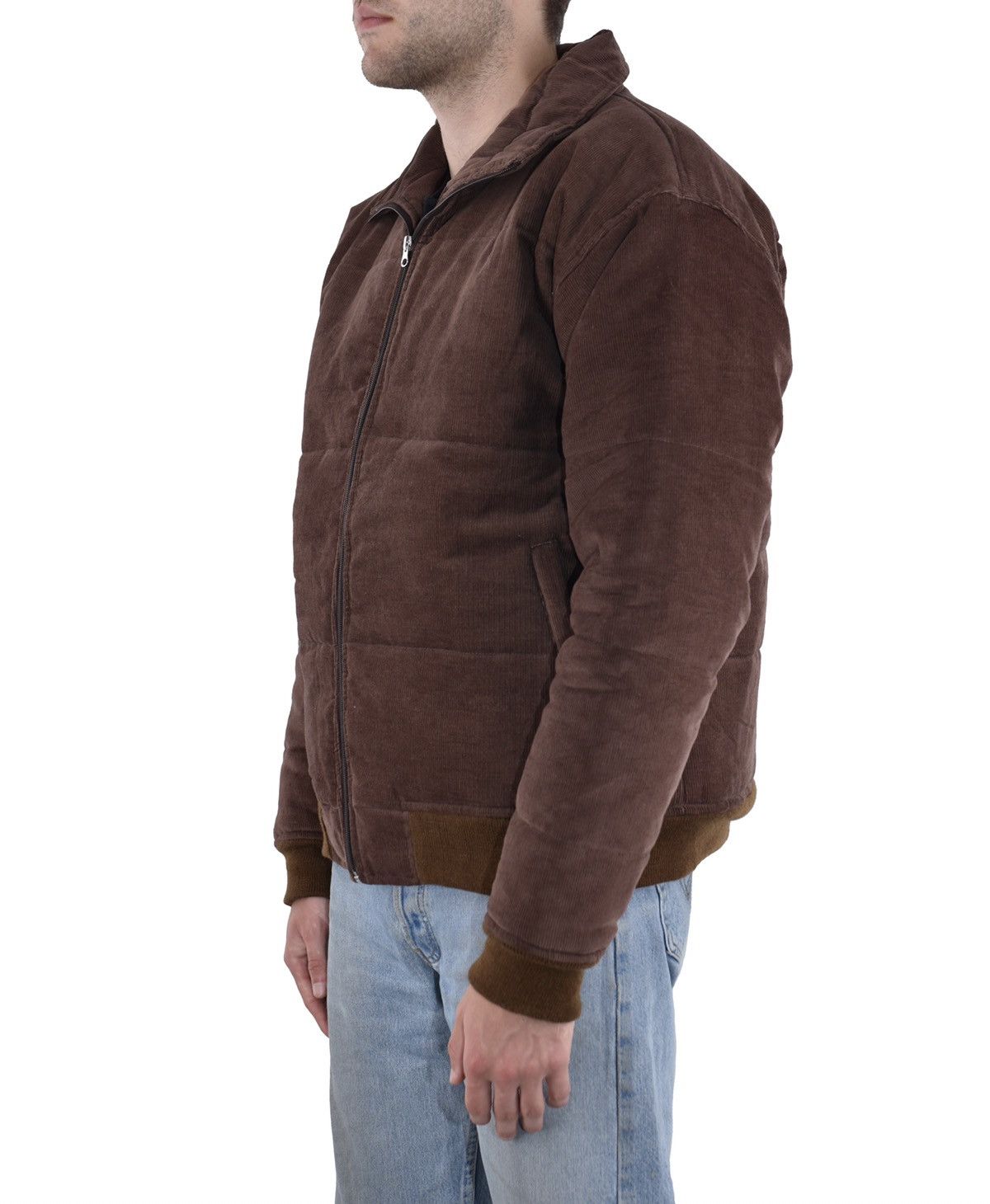 Vintage Corduroy Puffer Jacket Mocha Size US M / EU 48-50 / 2 - 2 Thumbnail