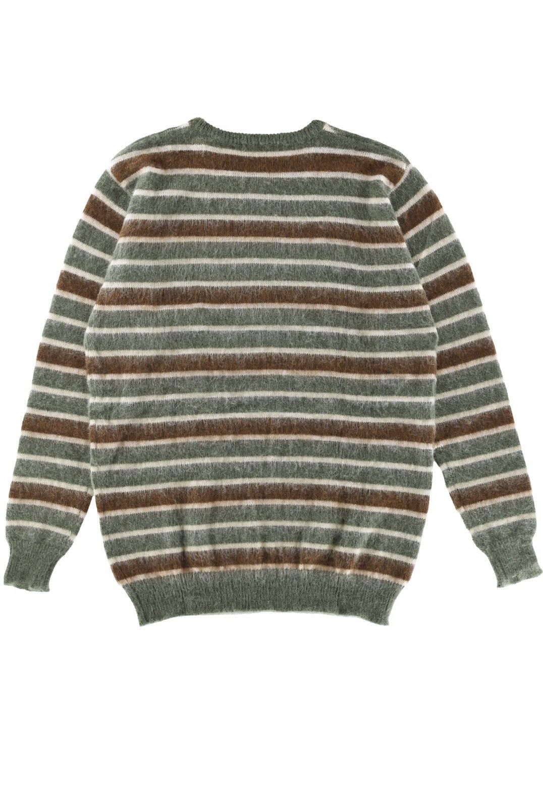 Vintage Striped Mohair Knit Sweater Forest Green Size US S / EU 44-46 / 1 - 4 Thumbnail