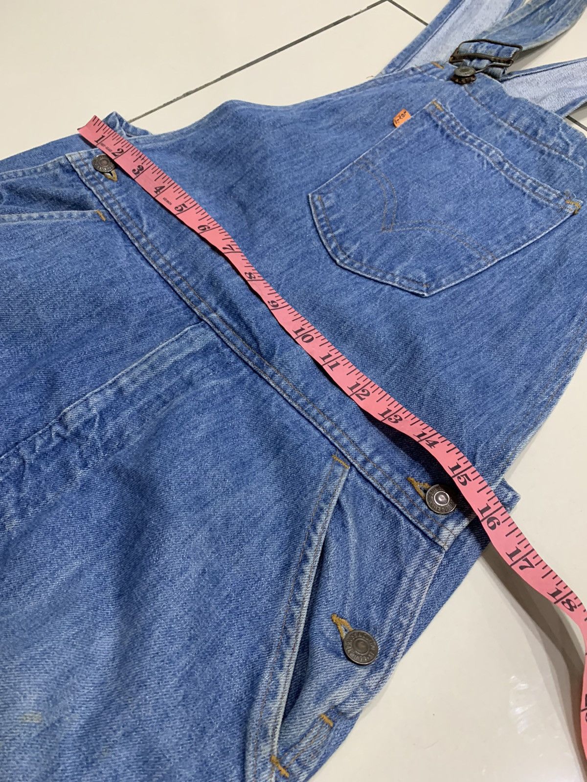 Levi's × Vintage VINTAGE LEVI'S 1970s DENIM BIB OVERALL ORANGE TAB Size US 32 / EU 48 - 19 Thumbnail