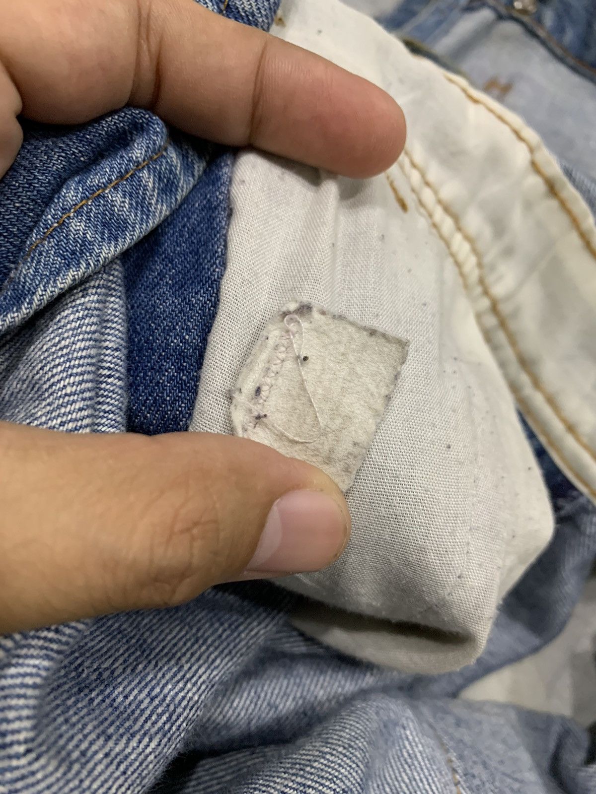 Levi's × Vintage VINTAGE LEVI'S 1970s DENIM BIB OVERALL ORANGE TAB Size US 32 / EU 48 - 12 Thumbnail