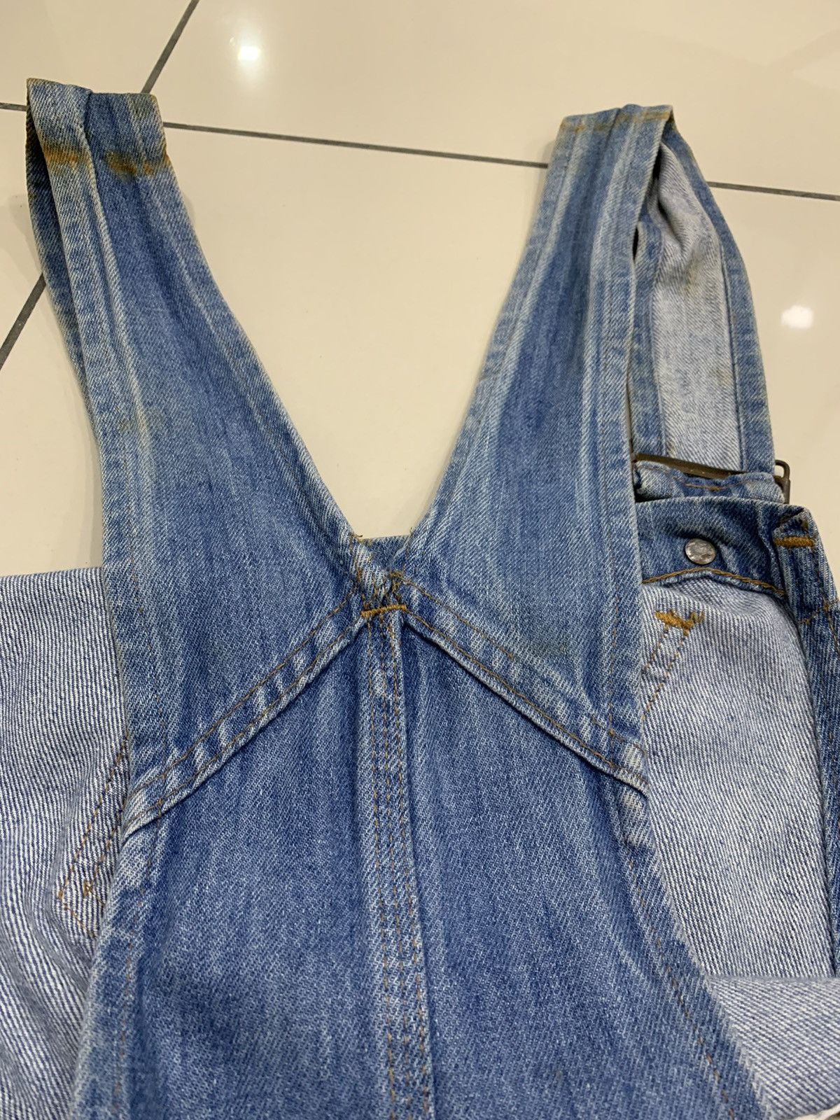 Levi's × Vintage VINTAGE LEVI'S 1970s DENIM BIB OVERALL ORANGE TAB Size US 32 / EU 48 - 18 Thumbnail