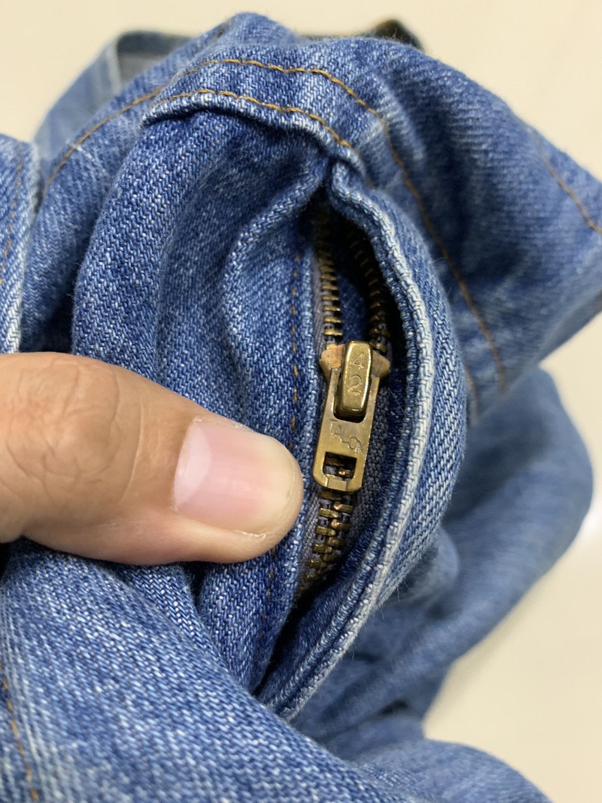 Levi's × Vintage VINTAGE LEVI'S 1970s DENIM BIB OVERALL ORANGE TAB Size US 32 / EU 48 - 14 Thumbnail