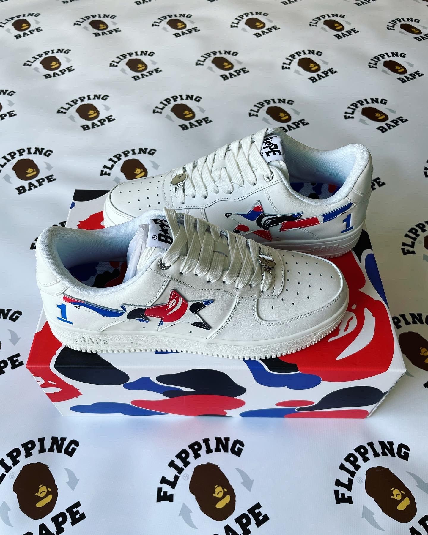 image of Bape Sta Bape Store London 1St Anniv Shoes in White, Men's (Size 9)
