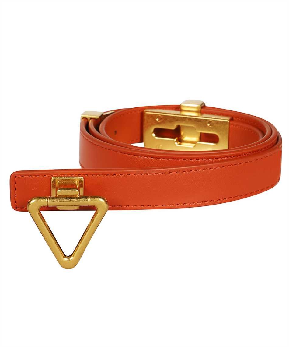 Bottega Veneta BOTTEGA VENETA Point Lock orange gold leather belt 80 Size ONE SIZE - 3 Thumbnail