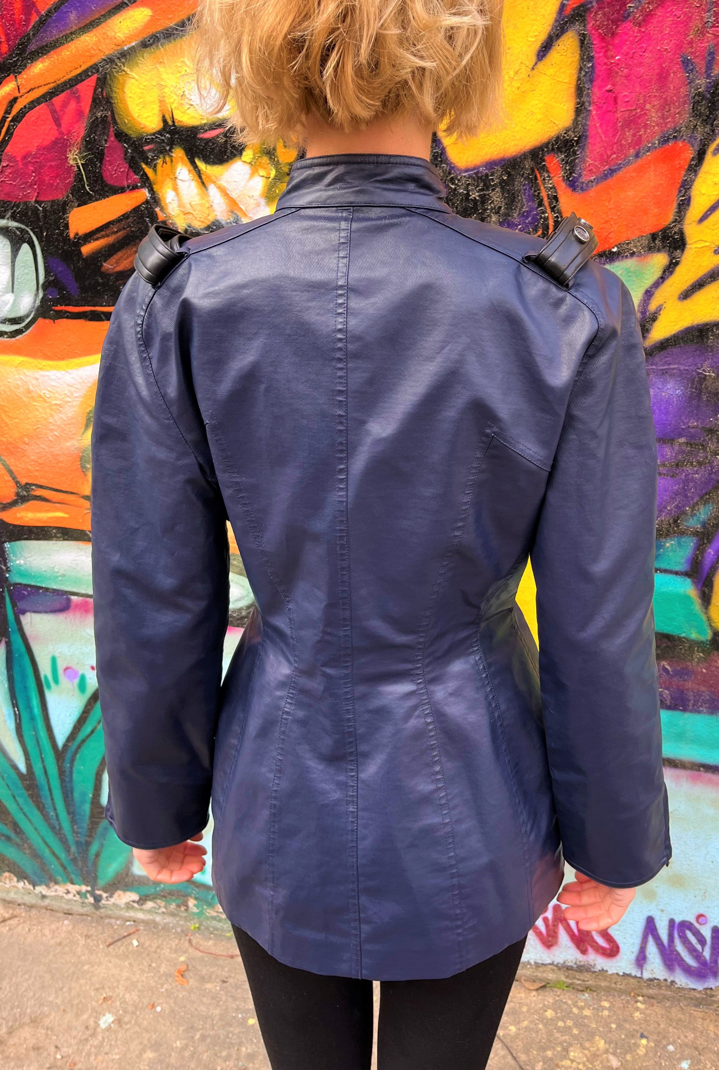 Thierry Mugler Thierry Mugler Motorcycle Vintage PVC Faux Leather Jacket Size L / US 10 / IT 46 - 3 Thumbnail