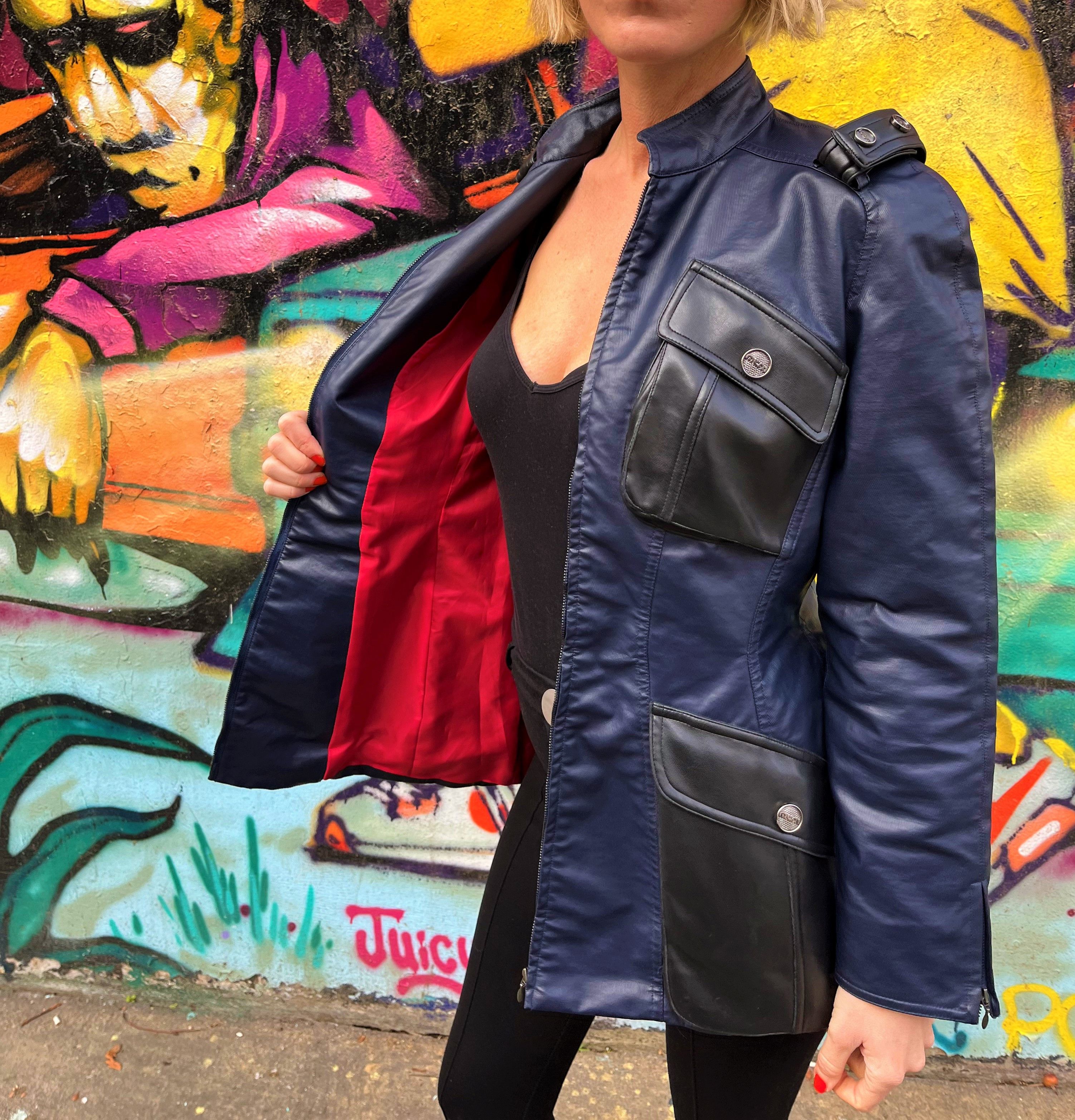 Thierry Mugler Thierry Mugler Motorcycle Vintage PVC Faux Leather Jacket Size L / US 10 / IT 46 - 5 Thumbnail