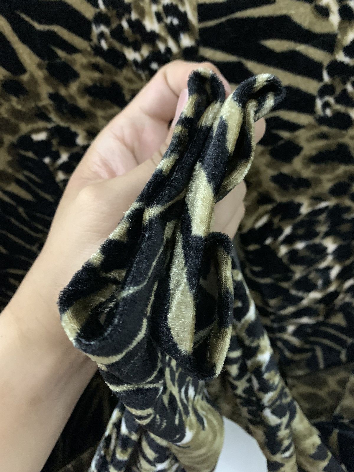 Other Vintage Animal Print Velvet Legging Size US 33 - 3 Thumbnail